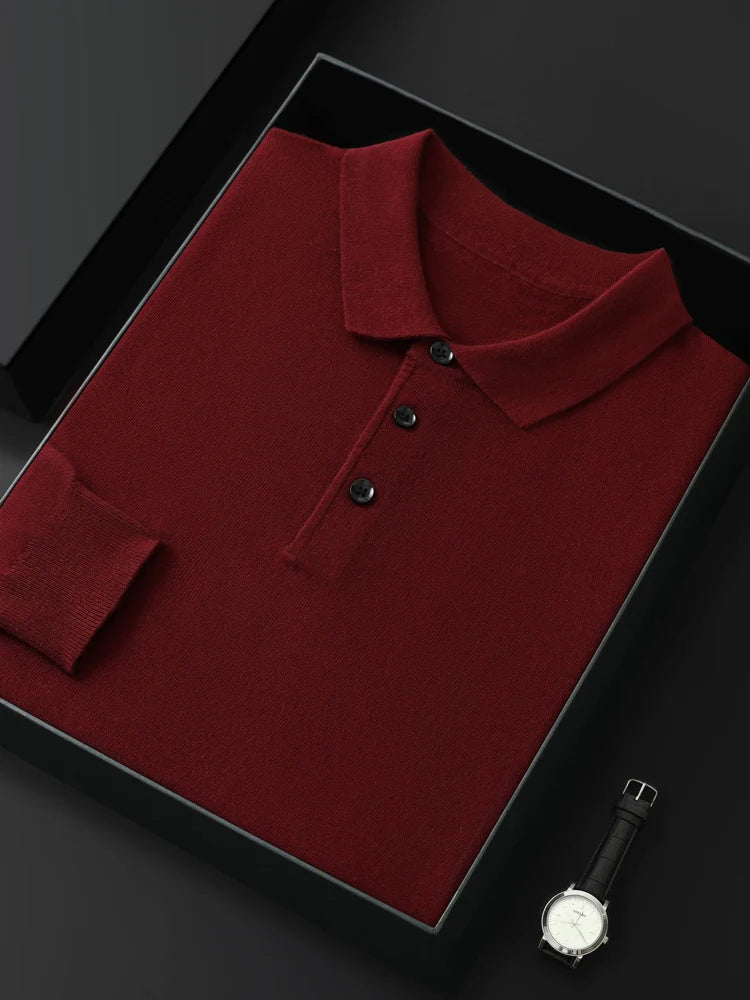 Heritage Knit ® Polo manche longue Homme Valtrex